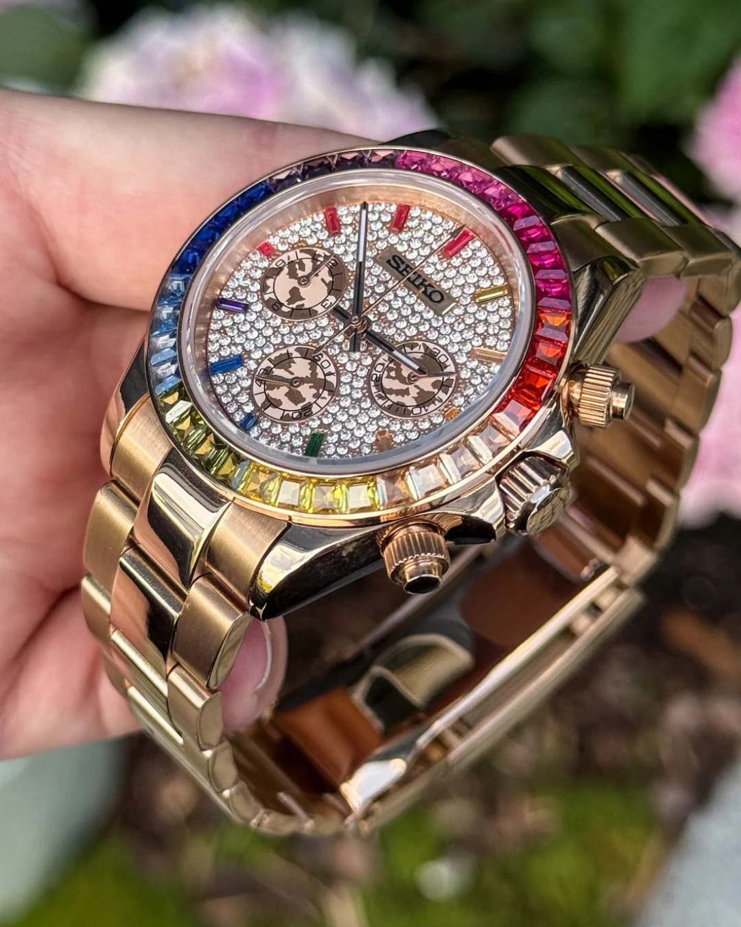 Sietona | Rose Gold Diamond Rainbow