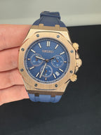 Royal Seikoak | Blue Dial Chronograph Rose Gold