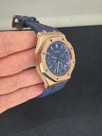 Royal Seikoak | Blue Dial Chronograph Rose Gold