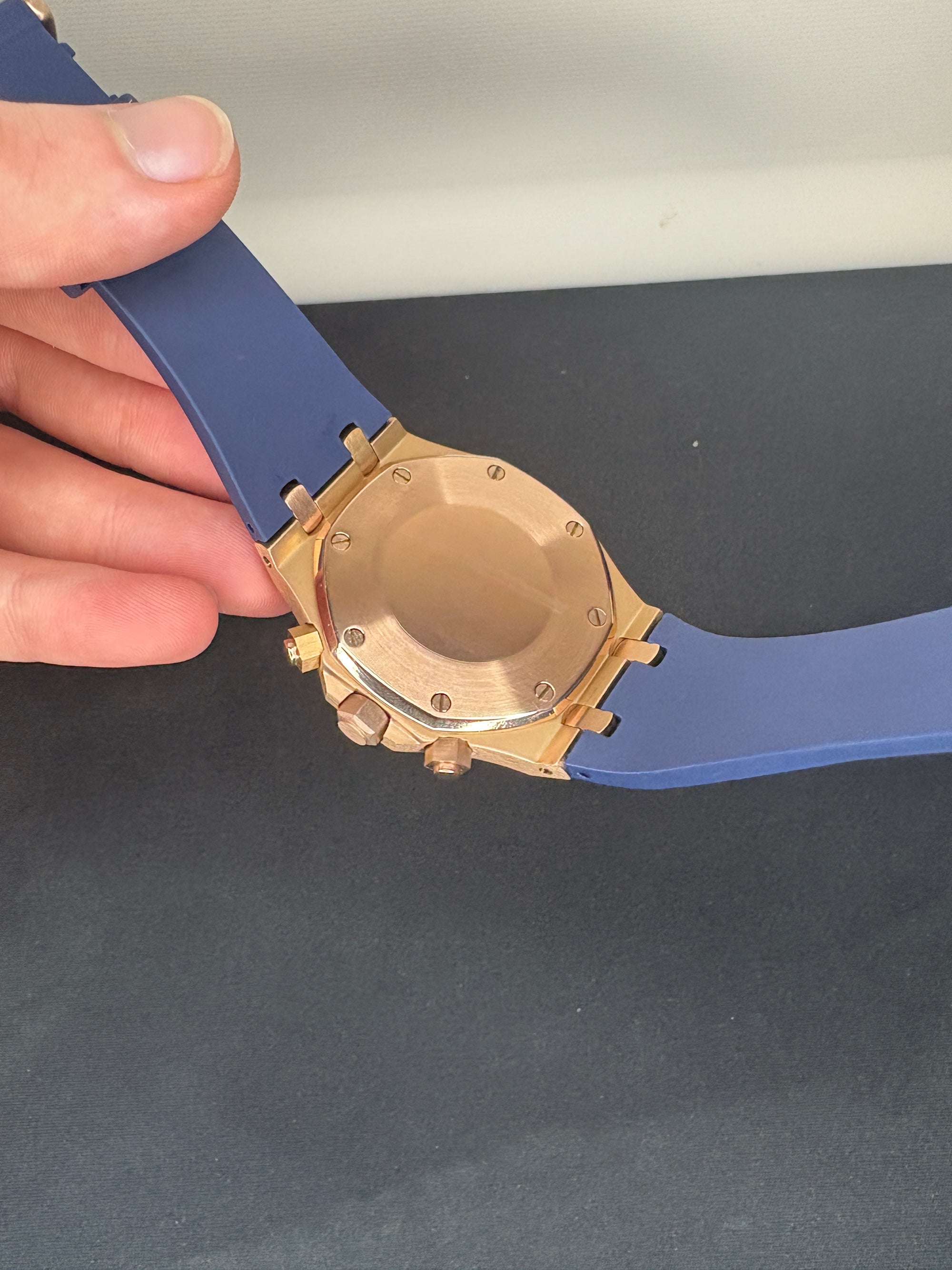 Royal Seikoak | Blue Dial Chronograph Rose Gold