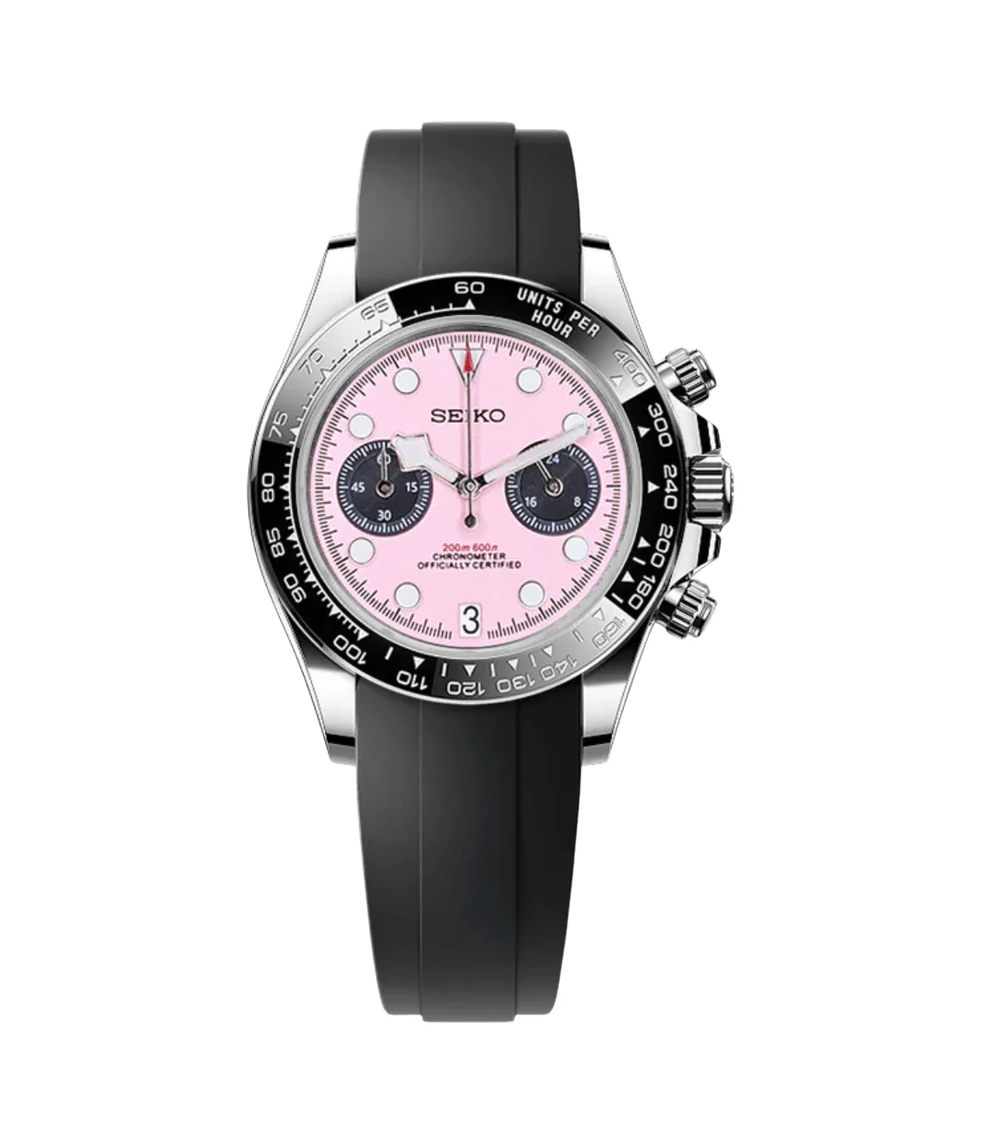 Sietona | Black Bay Chrono - Miami Pink